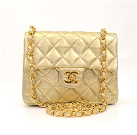 vintage gold quilted chanel bag